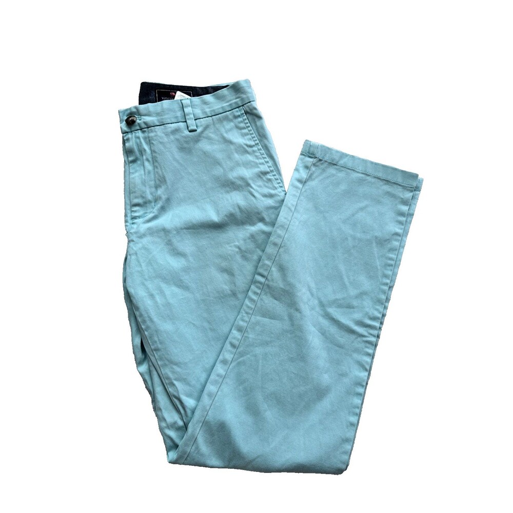 Vineyard Vines Breaker Pants Mens 33x32 Chino Slacks Golf Preppy Light Blue